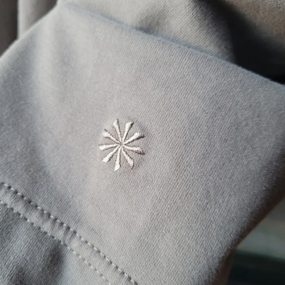 Athleta Women’s Hooded Cabana Tunic Pullover Large Sweater Dress Coverup Tan - Picture 9 of 14